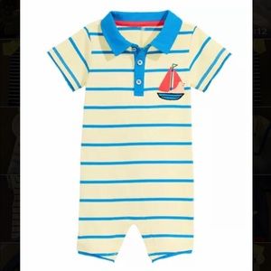 Baby Boy Sailboat Romper